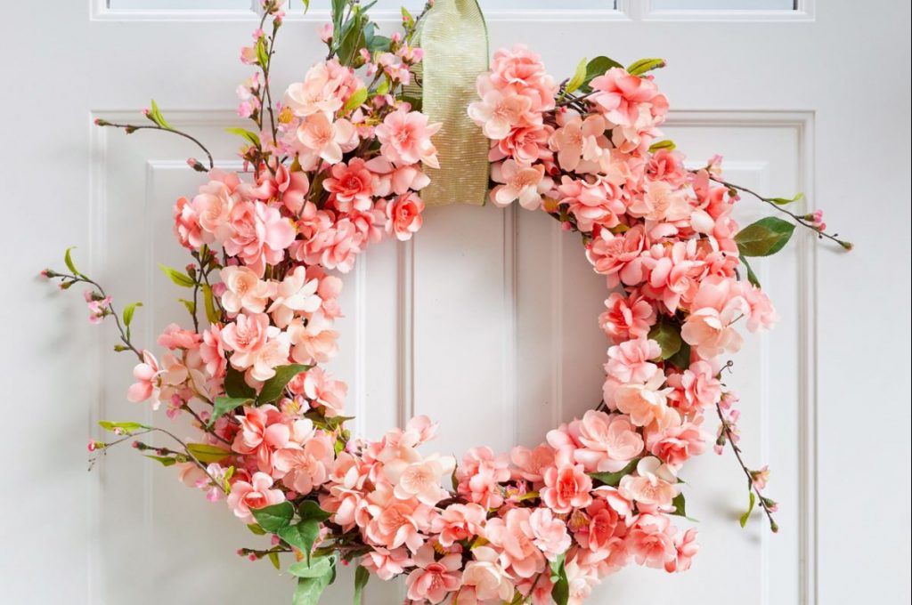 Make the Perfect Faux Cherry Blossom Wreath for Spring