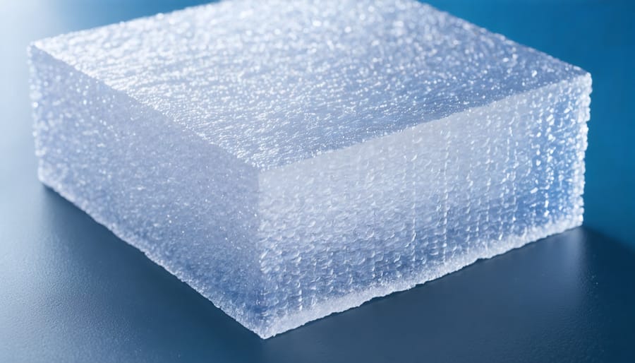 Detailed view of lightweight aerogel insulation material