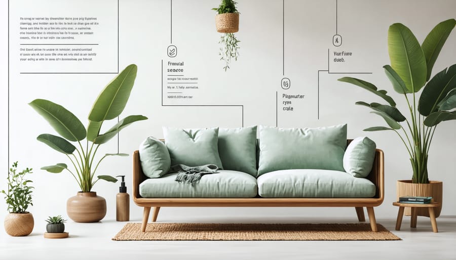 Natural furniture cleaning process using environmentally friendly cleaning solutions