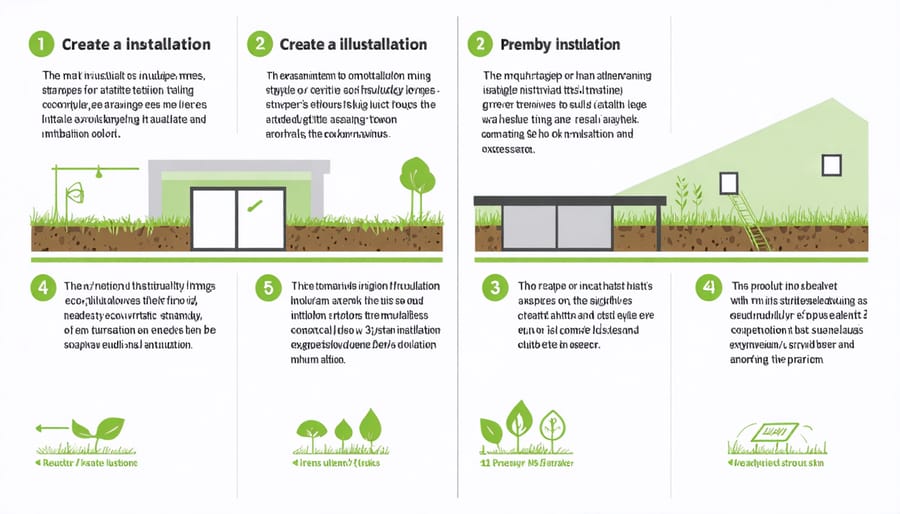 Visual guide demonstrating safe installation steps for sustainable wall insulation