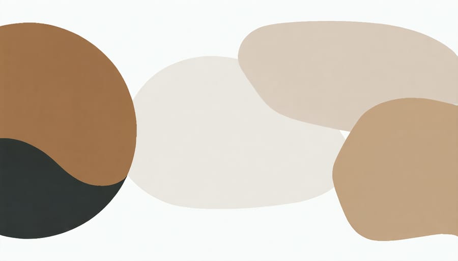 Color scheme samples for organic modern exterior design featuring natural tones