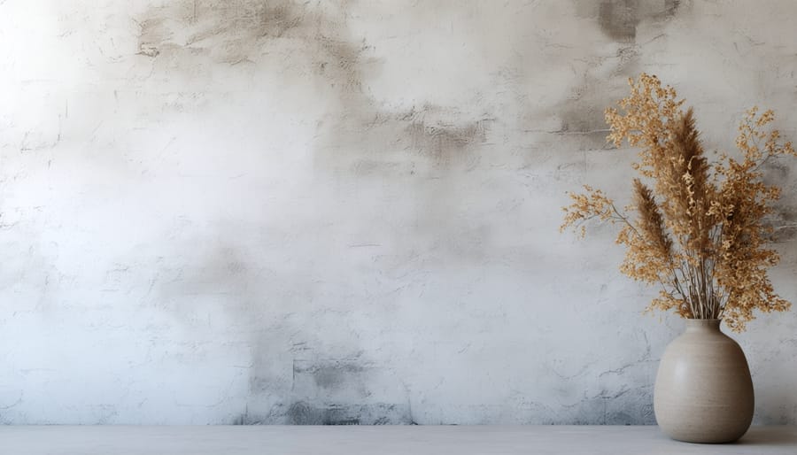 DIY textured wall project progression from start to finish