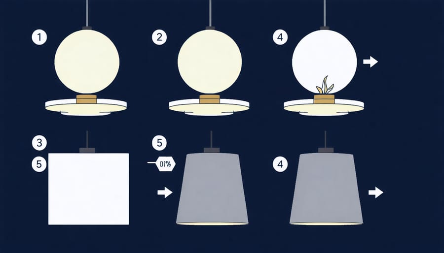 Infographic showing four steps of installing and connecting smart Christmas lights