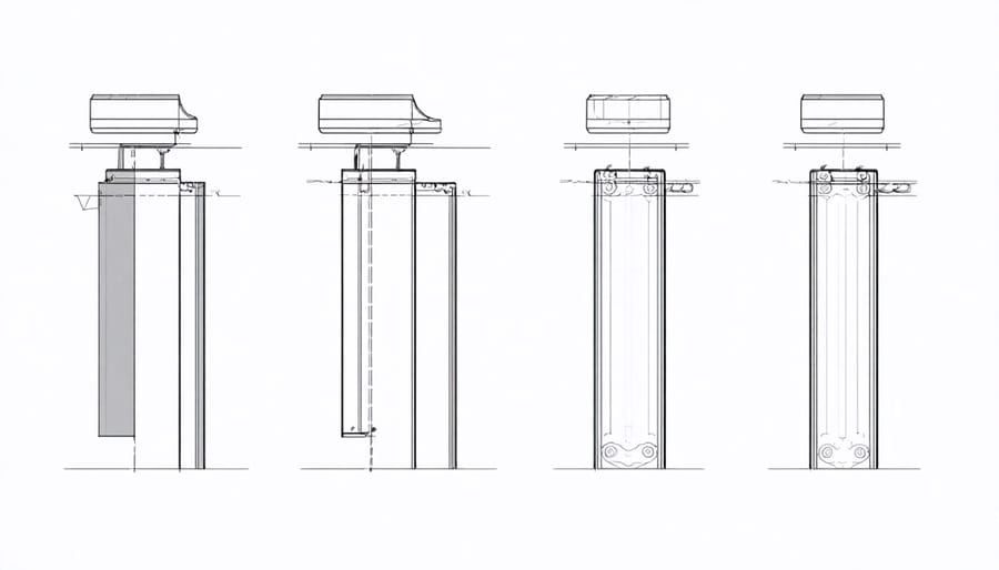 DIY installation process of vinyl railing showing key assembly steps