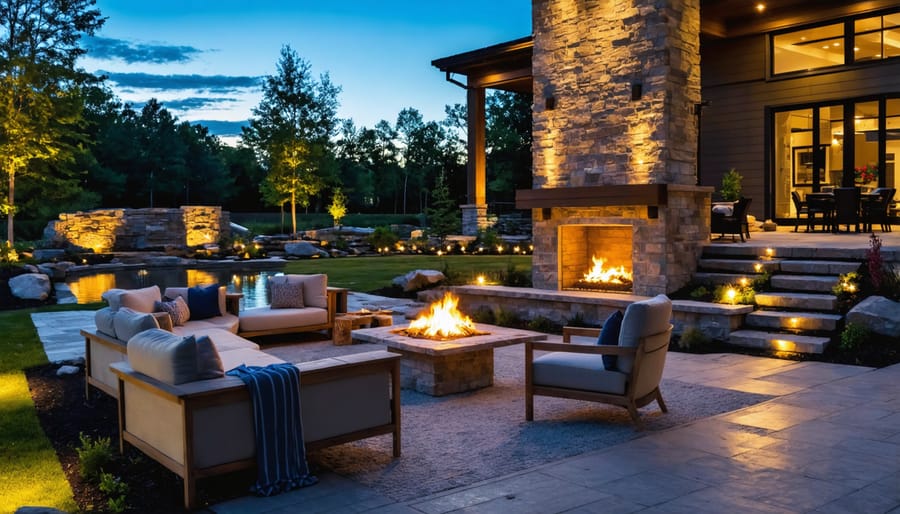 Transform Your Backyard: Creating the Perfect Fireplace and Water Feature Oasis