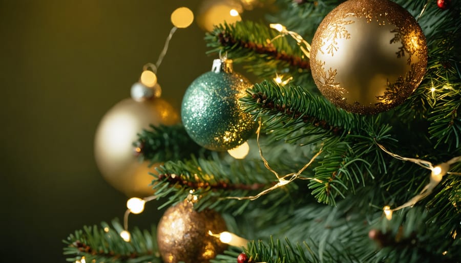 Step-by-step demonstration of wrapping lights from the inner trunk to the outer tips of tree branches