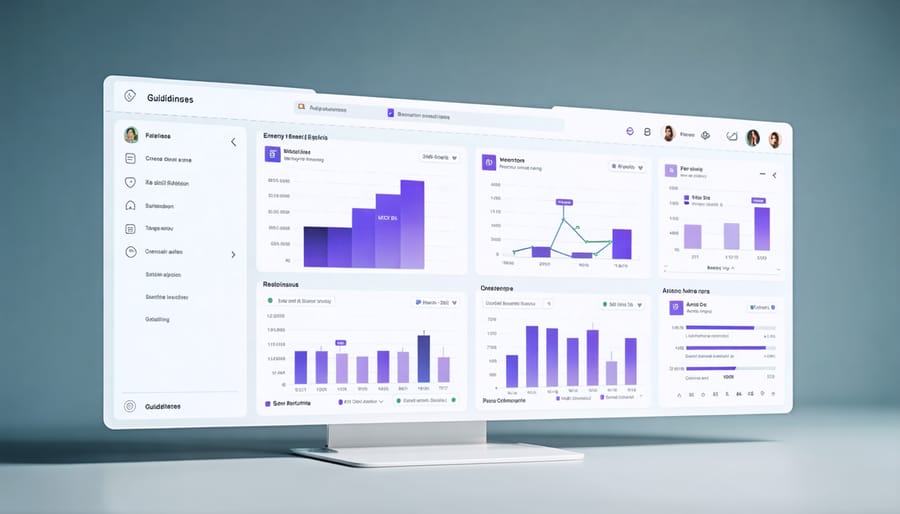 Digital energy monitoring dashboard displaying real-time office power usage