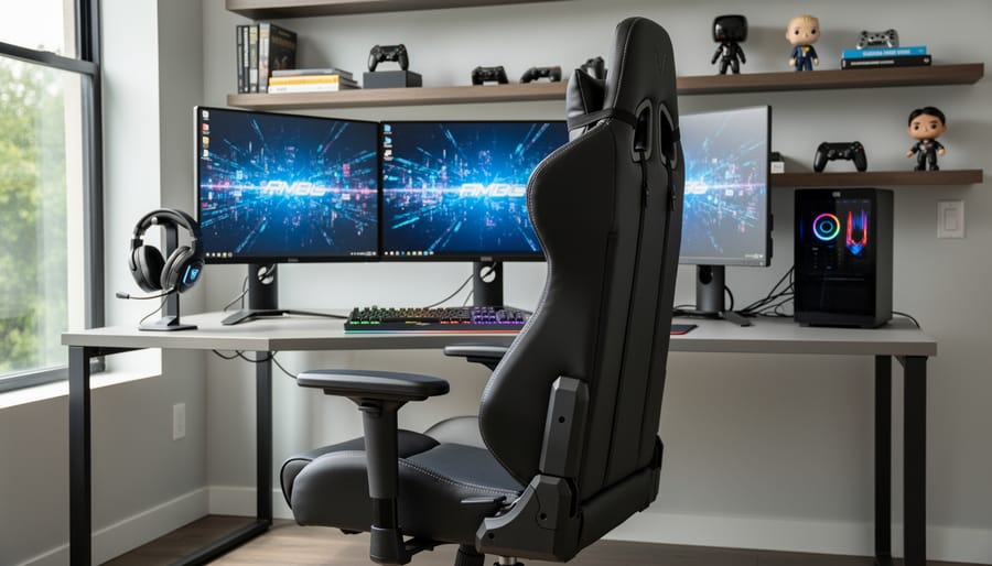 Ergonomic office gaming chair with adjustable features and lumbar support